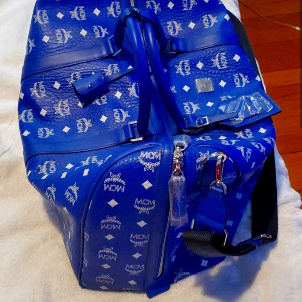 XL Blue MCM duffle bag